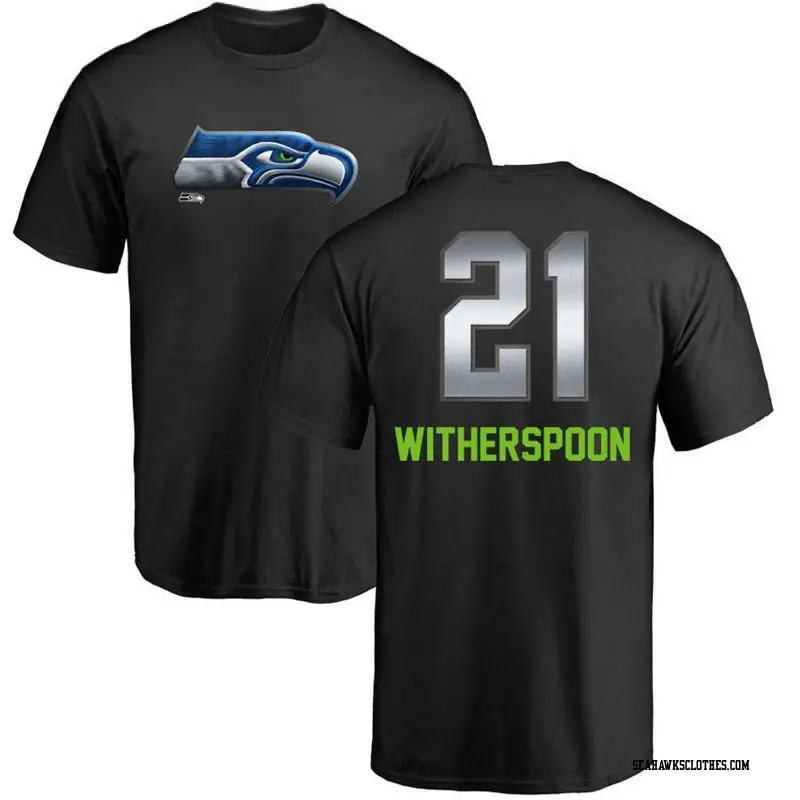 Men's Seattle Seahawks ＃21 Devon Witherspoon Black Midnight Mascot T-Shirt