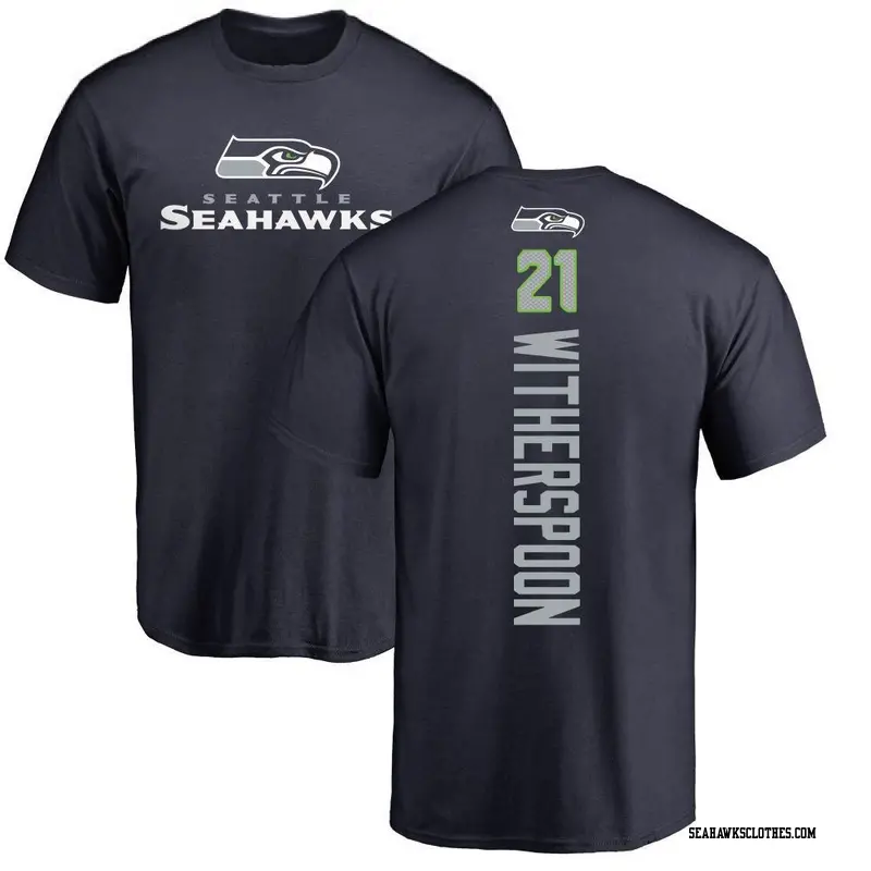 Men's Seattle Seahawks ＃21 Devon Witherspoon Navy Backer T-Shirt