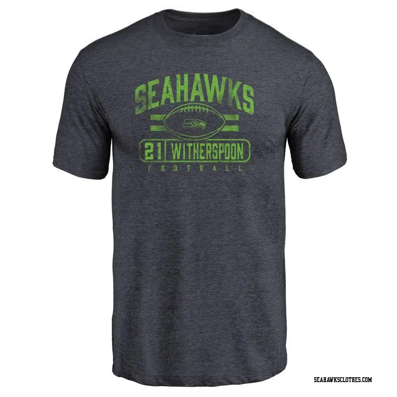 Men's Seattle Seahawks ＃21 Devon Witherspoon Navy Flanker T-Shirt