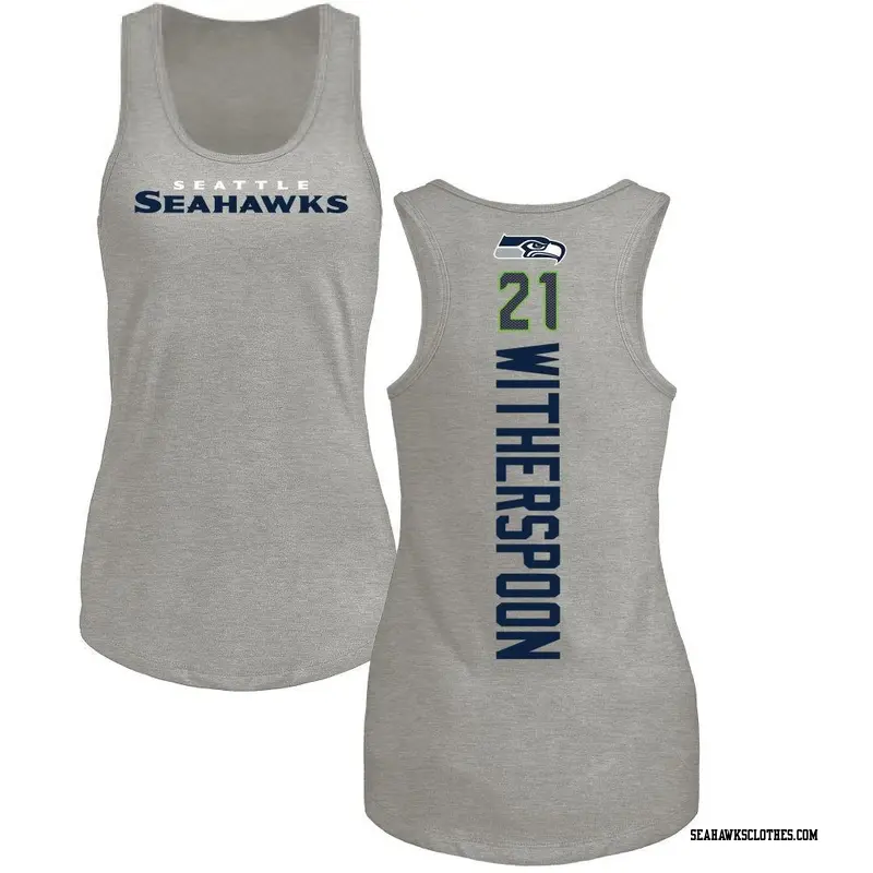 Women's Seattle Seahawks ＃21 Devon Witherspoon Ash Backer Tank Top