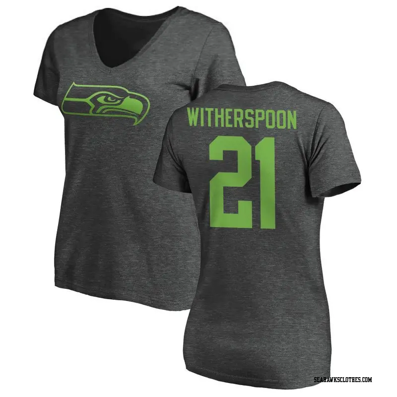 Women's Seattle Seahawks ＃21 Devon Witherspoon Ash One Color T-Shirt